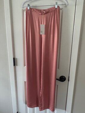 Talbots Haven Well Within Dusty Rose Pink Wide Leg Lounge Pants Size S Small